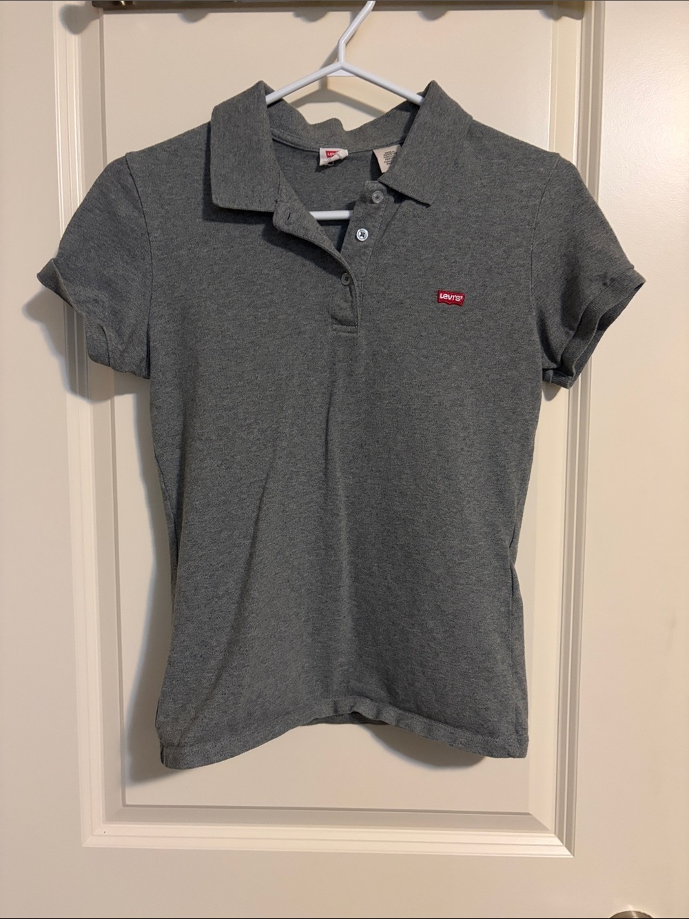 Levi's Gray Polo with Red Chest Logo